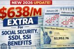 $638/M Extra For Social Security, SSDI, SSI Benefits 2026, Check Eligibility & Payment Date