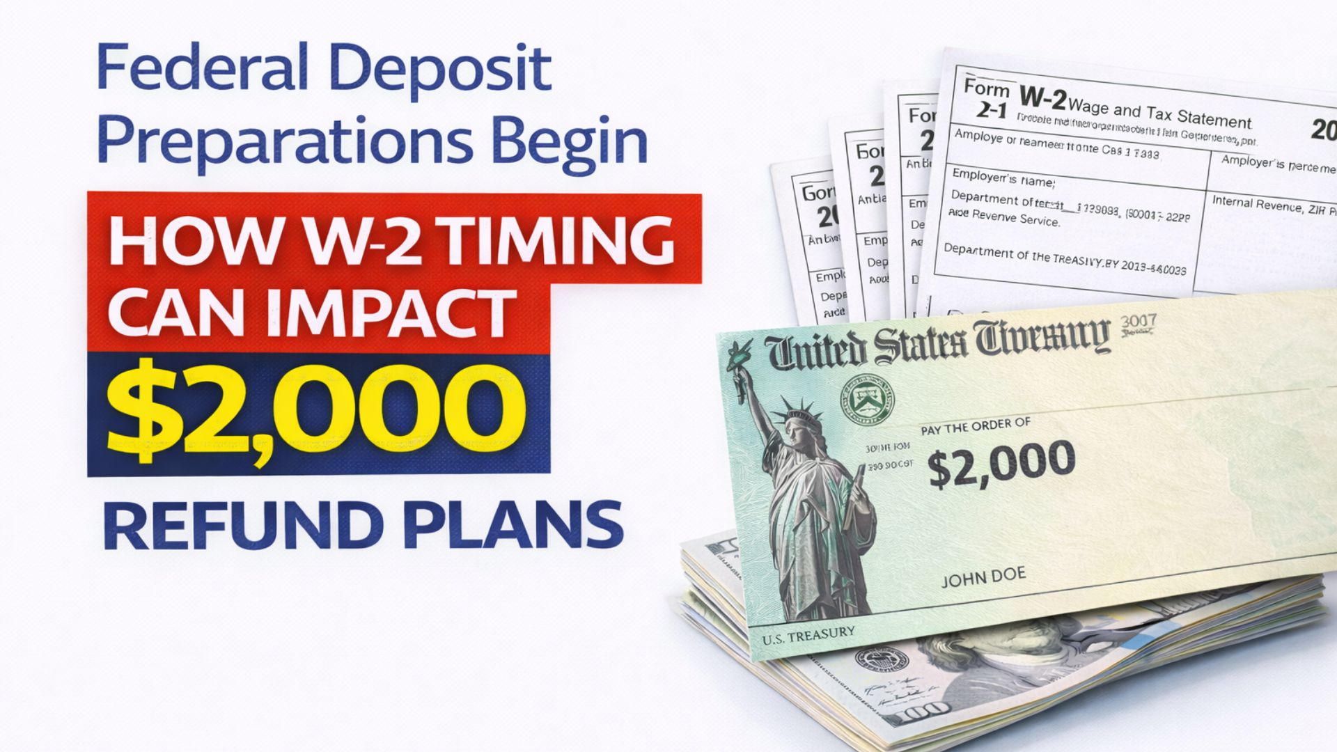 How W-2 Timing Can Impact $2,000 Refund Plans