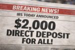IRS today announced $2,000 Direct Deposit for All